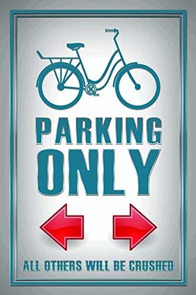 Metalen Bord - Decoratie Plaat - Parkeerplek Aanduiding - Reliëf Mat Gelakt - 30 x 20 cm - Zwart