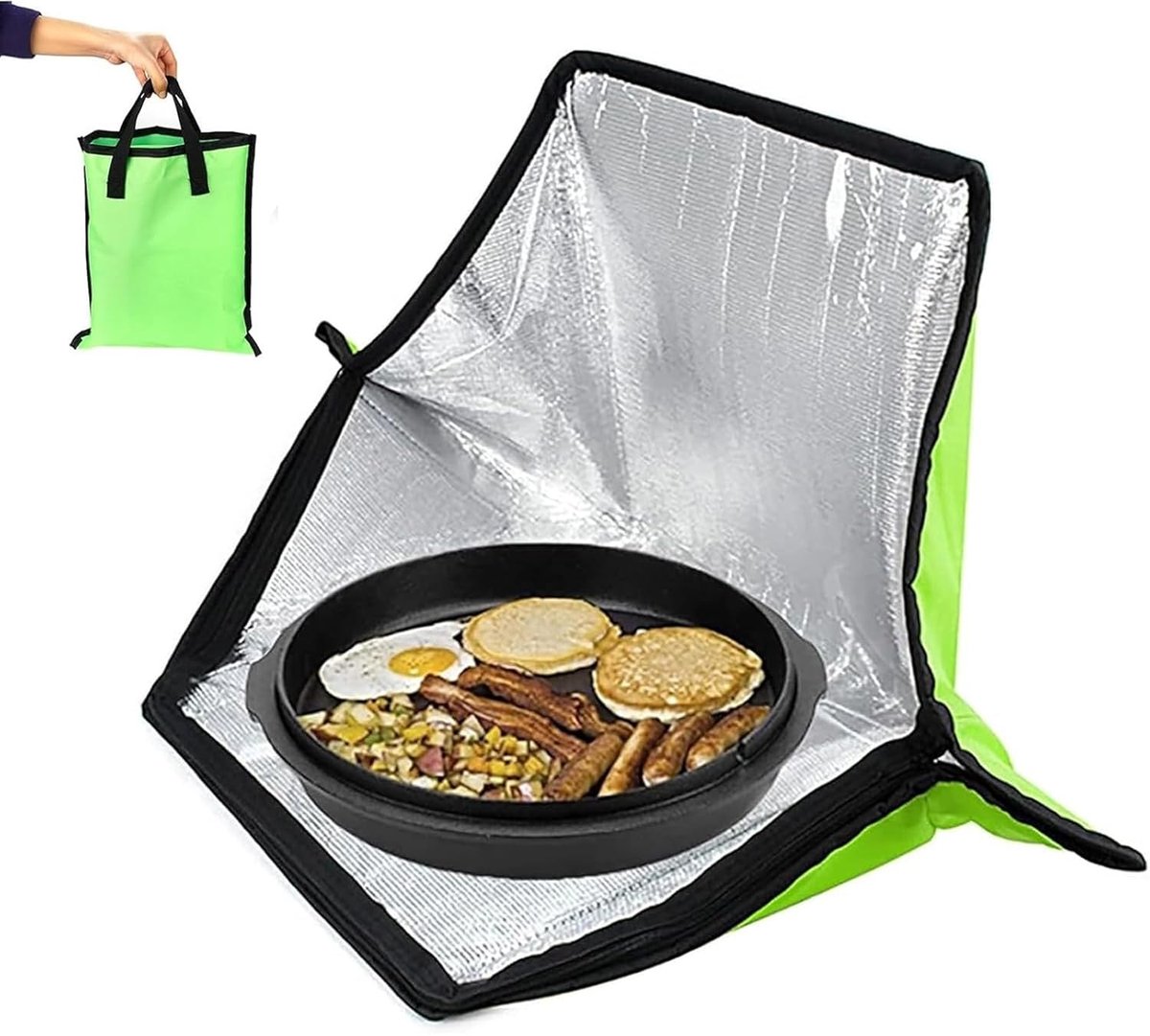Draagbare Zonne Oven - Opvouwbare Koker - Outdoor Koken - Eco Vriendelijk - 60x45x50cm - Zwart