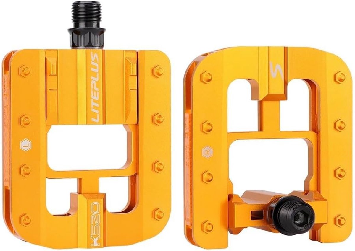 Vouwfiets Pedalen - Quick Release Pedalen - Fietsen - Eenvoudig Opvouwbaar - 14mm Draad - Goud
