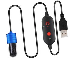 Aquarium Verwarmer - Mini Heater - Stabiele Watertemperatuur - Externe Controller - 6 x 3 x 3 cm - Zwart