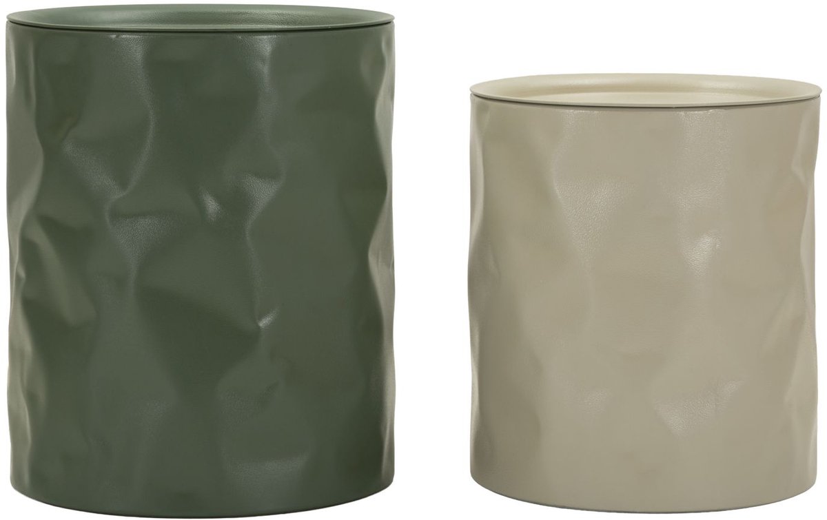 Mauro Ferretti Bijzettafel Norimberga End Table Set 2 Pcs Ø 39,5×48 cm Wit