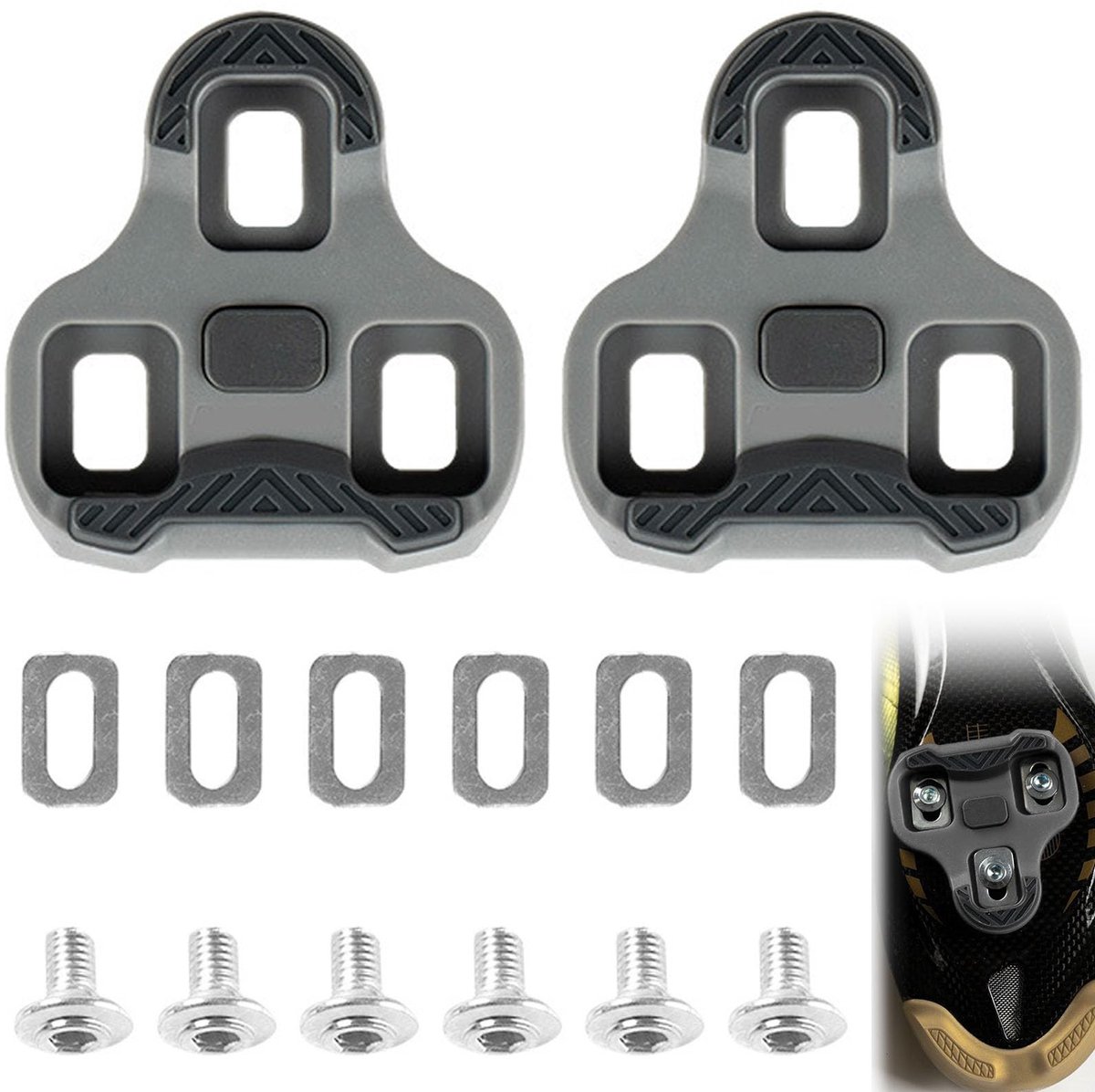Dailygoods - Cleats voor Look Keo Fietspedalen - Grip Blade 2 Max, 4,5°