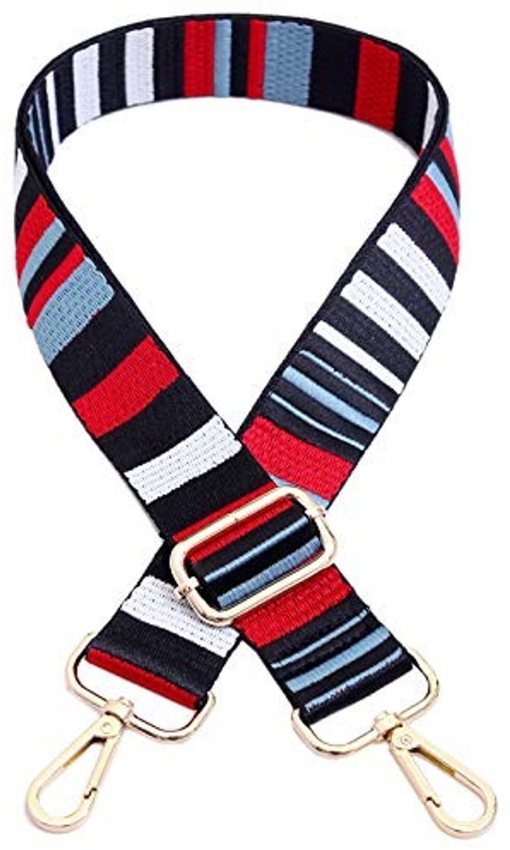 Dailygoods- Schouderriem Verstelbaar 80-140 cm - Tassenriem - Schouderband voor Tas - Zachte Schouderbanden - Duurzaam Polyester/Katoen - Metalen Haak - Tasband