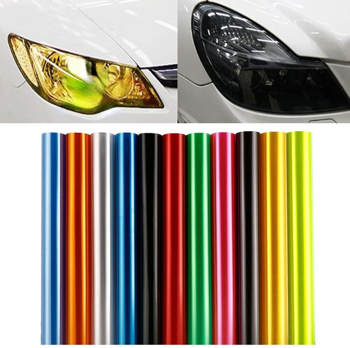 Dailygoods - Vinyl Wrap Sticker - Waterdicht - Rekbaar - Motorfiets Koplampen - Bescherming - Creatieve uitstraling - Geschikt voor motorfietsen - Div...