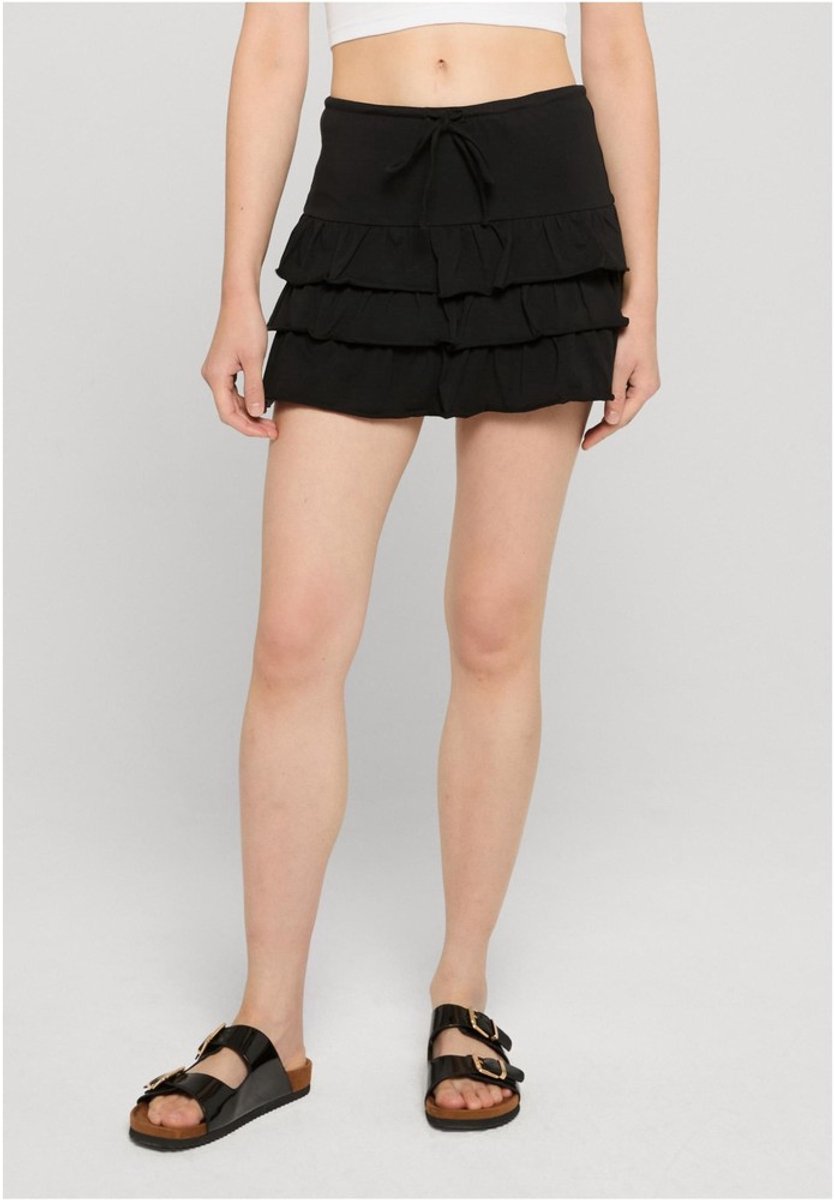 Urban Classics Volants Jersey Korte rok M Zwart