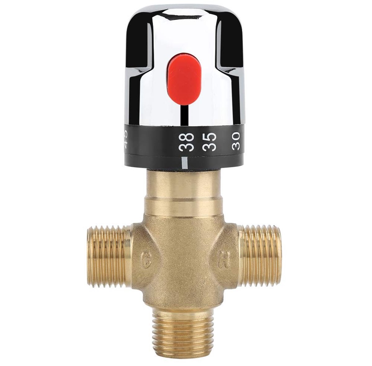 Dailygoods- Mengkraan Thermostatisch - Messing Behuizing - Veiligheidsschakelaar 38℃ - Voor Wastafel/Bidet/Douche - Eenvoudig te Installeren - Waterdruk 0,03-1,0Mpa - Kraan