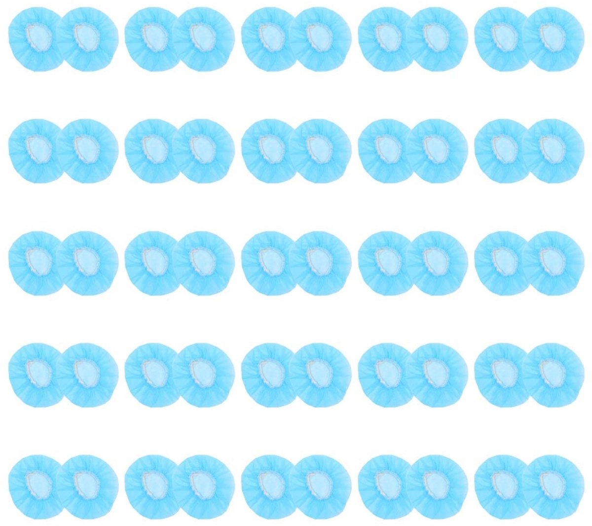 Dailygoods- Hoofdtelefoon Covers 50 Paar - Rekbare Oorkussens - Niet-geweven Stof - Huidvriendelijk - Bescherming tegen Vuil - Diameter 12 cm - Oorkussen