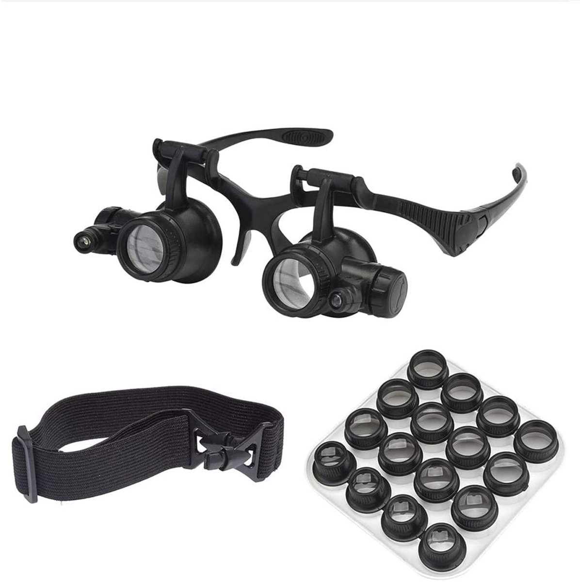 Dailygoods - LED Vergrootglas met Verwisselbare Lenzen