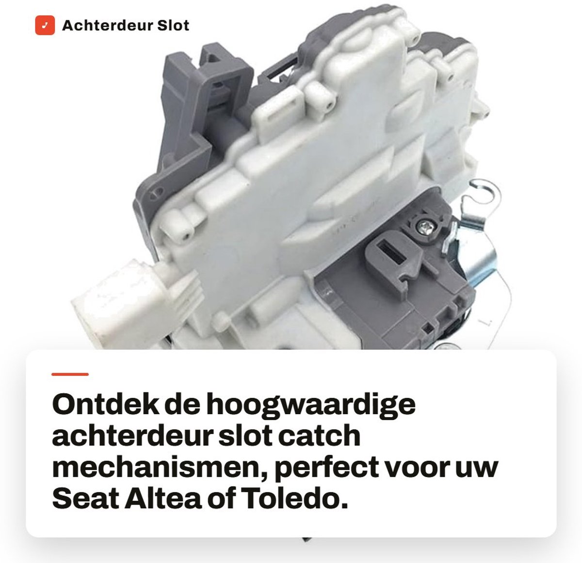 Dailygoods- Deurslot Achterdeur Links - Vergrendeling Actuator - Compatibel met Seat Altea/Toledo III - 8 Pins - OEM Kwaliteit - Hoogwaardige Materialen - Deurslotmechanisme