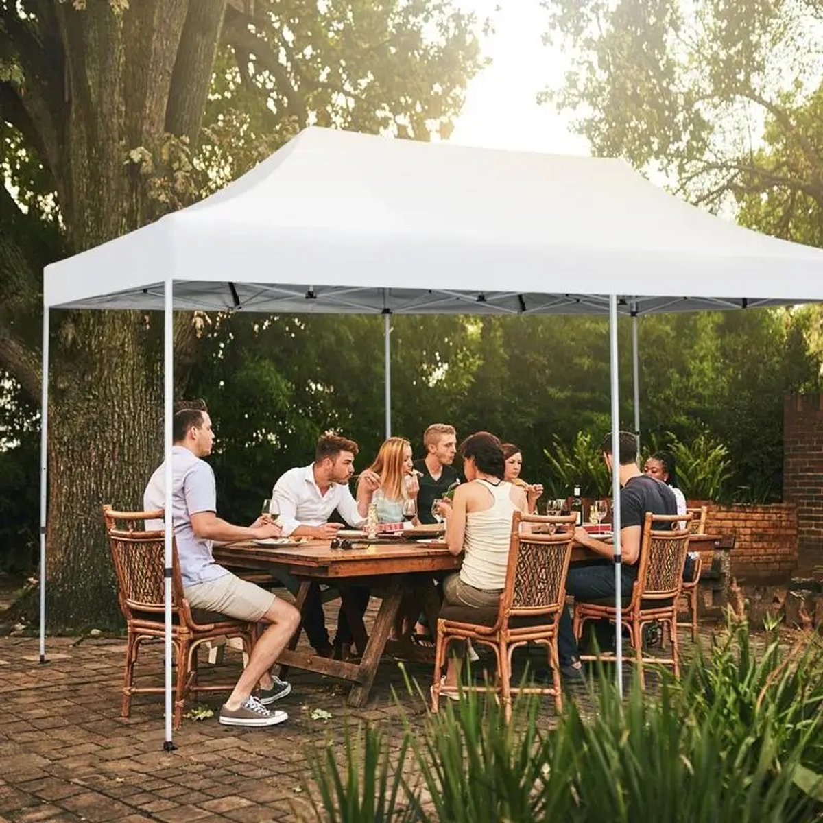 Dailygoods 3m x 6m UPF 50+ opklapbare partytent met wielen & draagtas