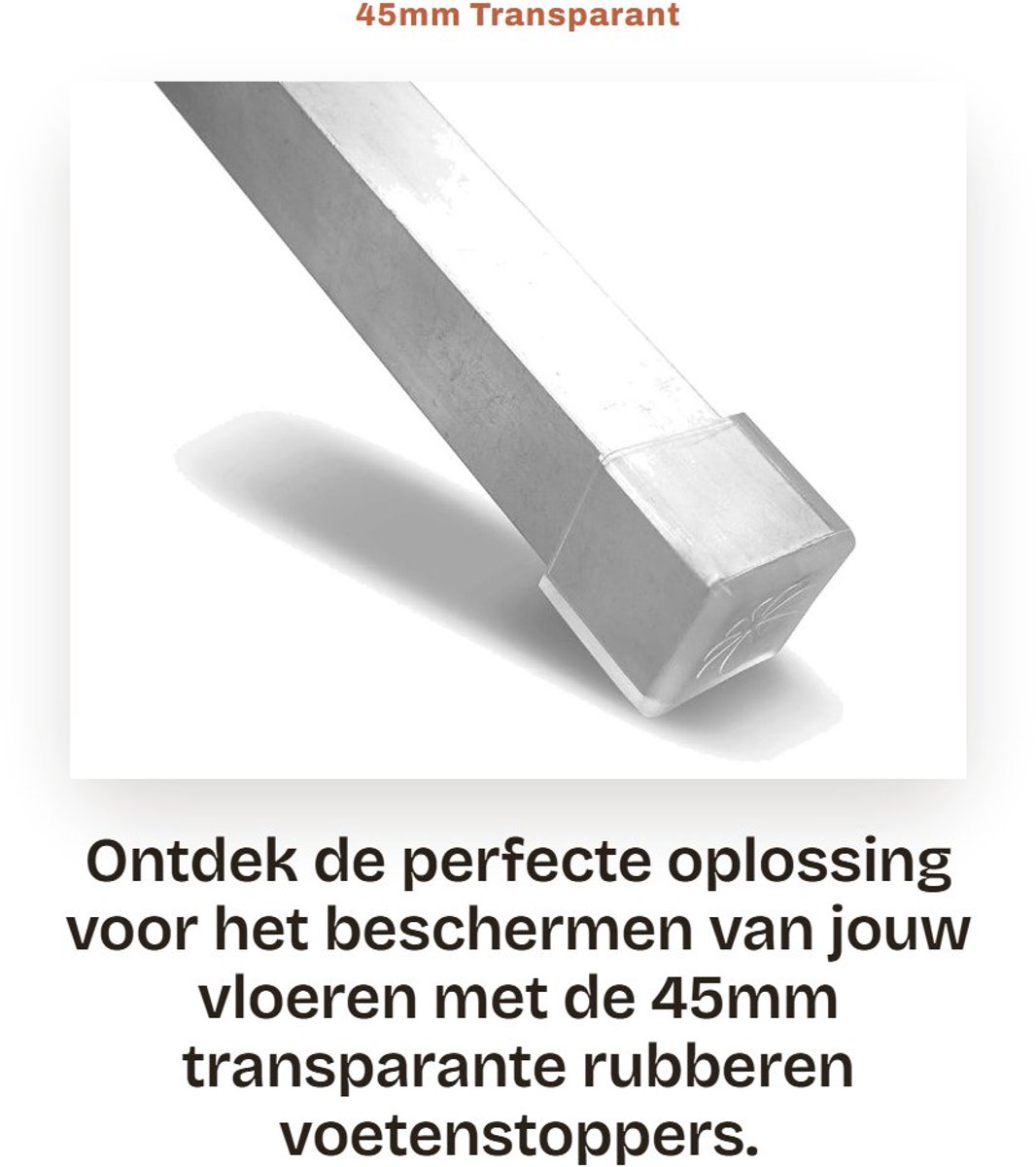 Dailygoods- Rubber Voeten 45mm - Transparante Stoppers - Meubel
