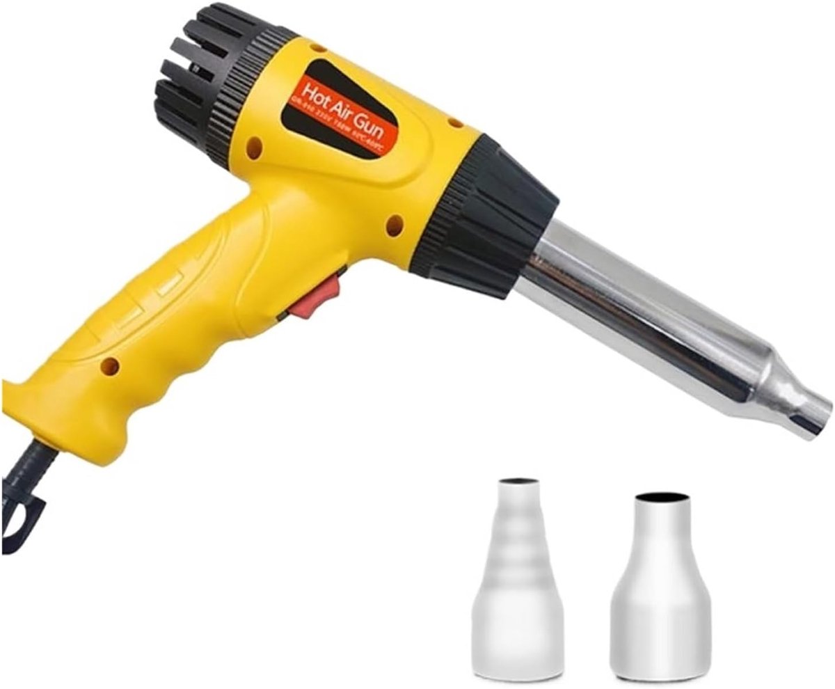 Hete Lucht Föhn - Warmtepistool Lasapparaat - Materiaal Bewerken - Instelbare Temperatuur - 750W Vermogen - Zwart