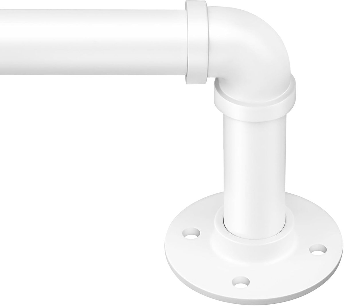 Gordijnroede - Vensterroede - Raamdecoratie - Industrieel Design - 183-365 cm - Wit