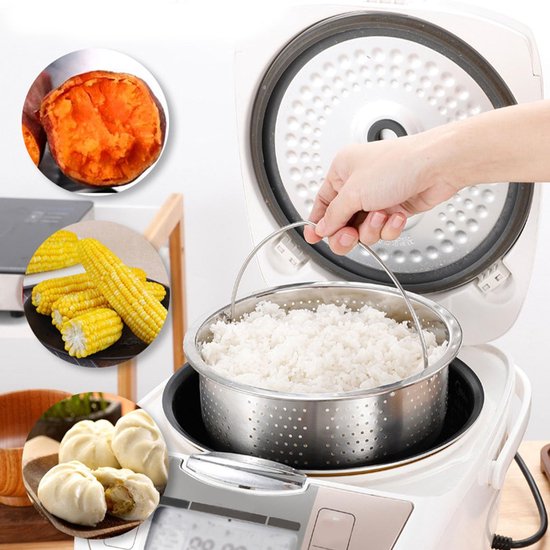 Dailygoods- Stoommand Rvs - Stoommandje - Stoomrek - Inzetstuk - Voor — afbeelding 2