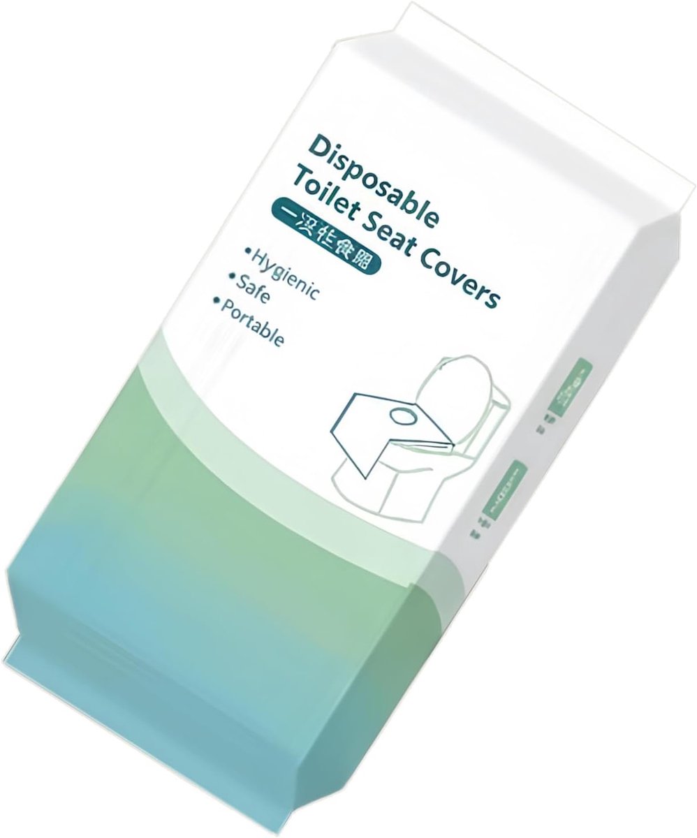 Toiletbril Beschermhoezen - Draagbaar Papier - Hygiënisch Reizen - Scheurbestendig Materiaal - 10 Stuks - Wit