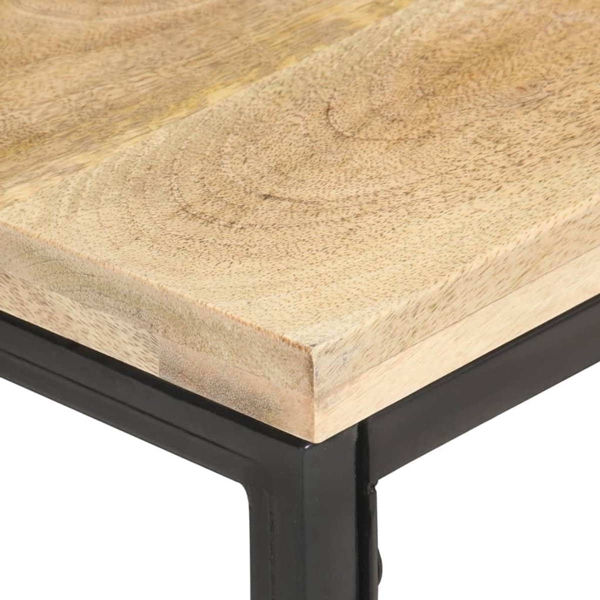 Bijzettafel - Kleine tafel - Woonkamer decoratie - Massief mangohout - 40x40x35 cm - Houtkleur