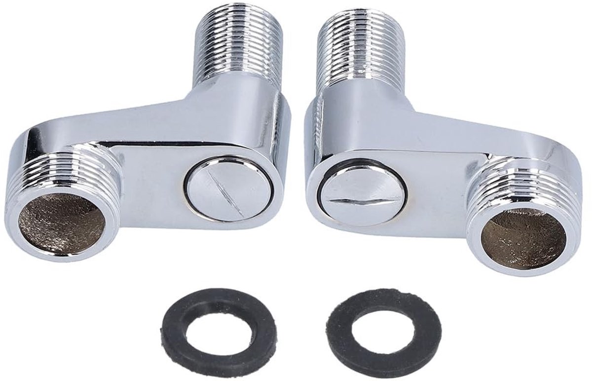 Dailygoods - Badkraanadapter G1/2 tot G3/4 Messing Chroom