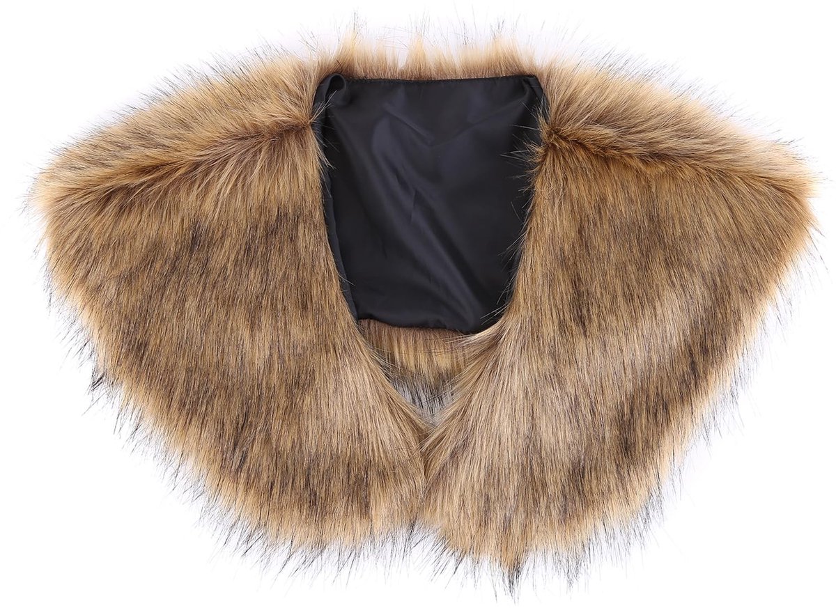 Viking nep bont Sjaal voor Dames - Vintage Warme Winteraccessoires