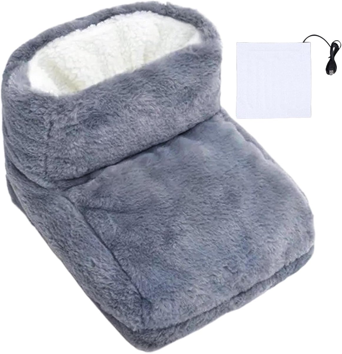 Elektrische Voetenwarmer - Verwarmde Voetenzak - Comfort Thuis - Instelbare Temperatuur - 33x26x25 cm - Grijs