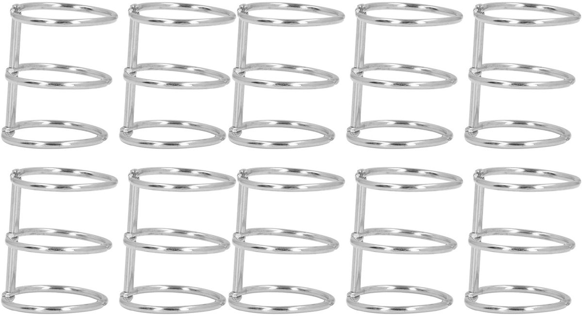 Dailygoods- Boekringen 10 Stuks - Losse Bladmappen - Roestvrij Staal - Waterdicht - Breukbestendig - Flexibel Ontwerp - Ringbanden