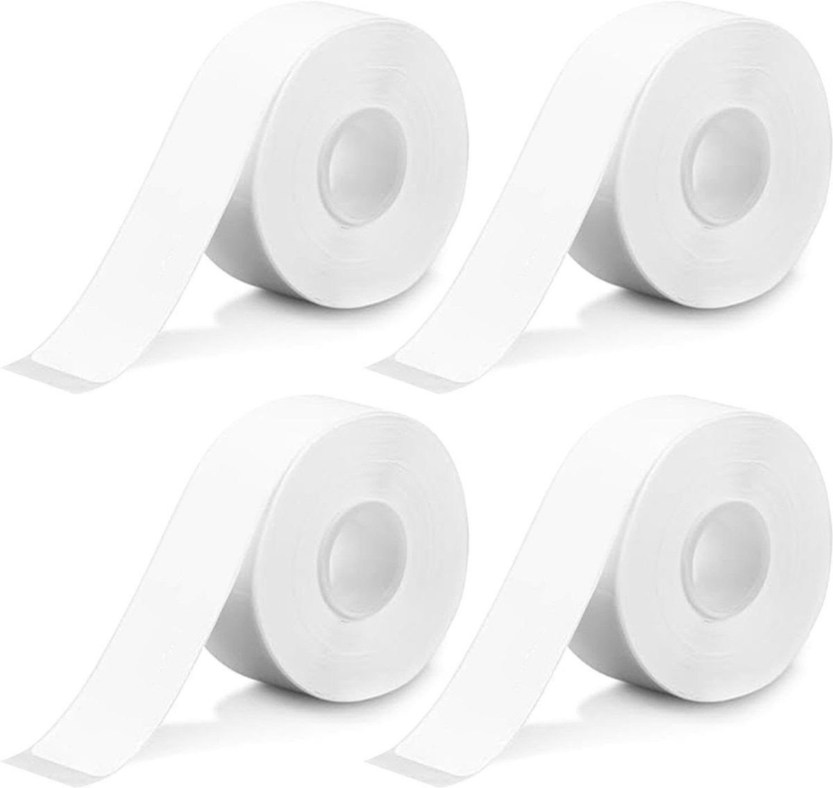 Dailygoods- Labeltape Zelfklevend - Waterdichte Labeltape - 4 Rollen - Geschikt voor Etikettenprinters - Hoogwaardig Vinylmateriaal - Ideaal voor Thuis/Kantoor - Etiketten