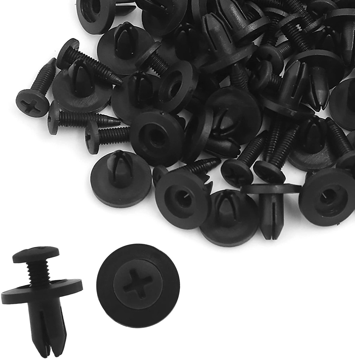 Dailygoods- Deurstopper Kunststof - Duurzaam - Corrosiebestendig - Voor Auto's/Motoren - Klinknagels - Set van 50 - Klinknagel