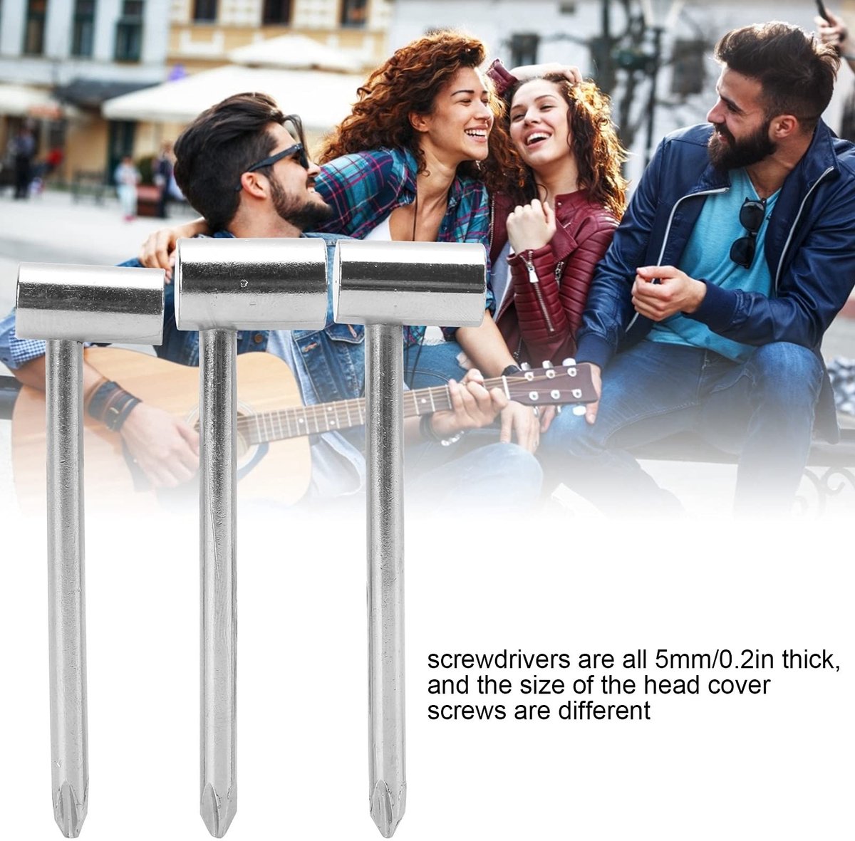 Dailygoody - Gitaarhalsaanpassingsgereedschap - Truss Rod Wrench - Onderhoud - 3 Stuks - Universele Maten - Geschikt voor Gitaar