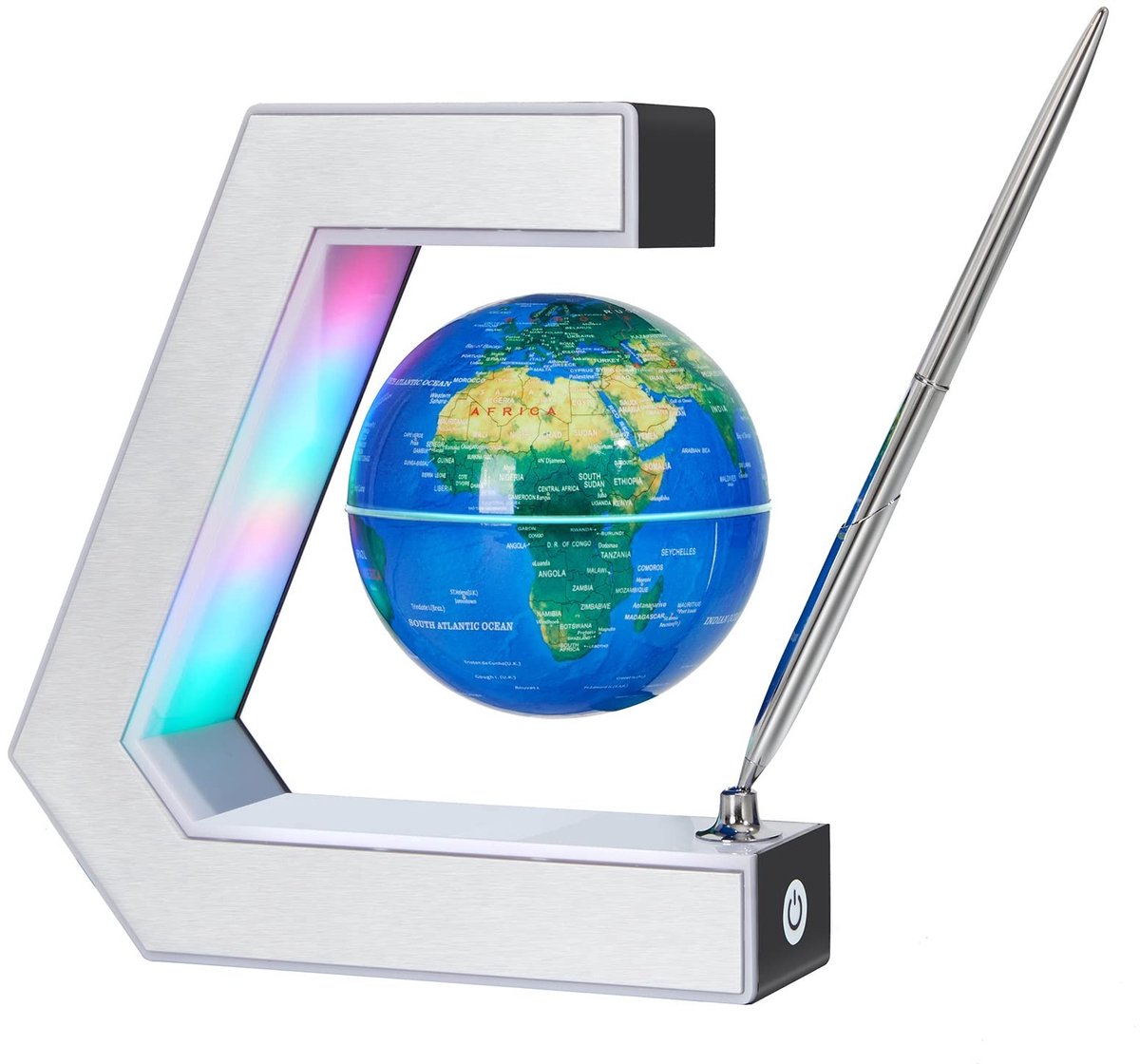 Dailygoods - Magnetisch Zwevende Wereldbol met Lamp en Pen - Educatief Speelgoed voor Kinderen
