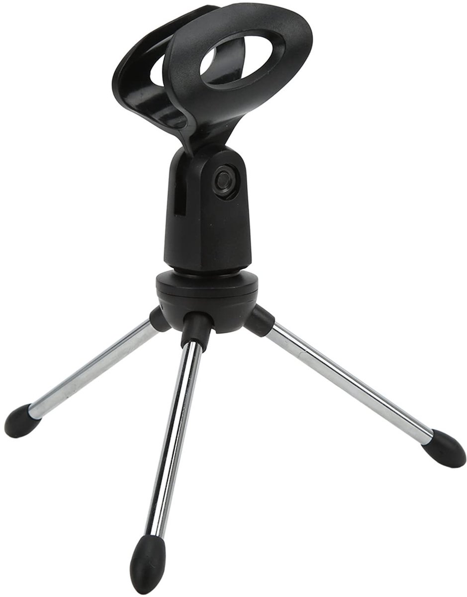 Dailygoods - Verstelbare Microfoonstandaard Bureaustatief met Microfoonclip