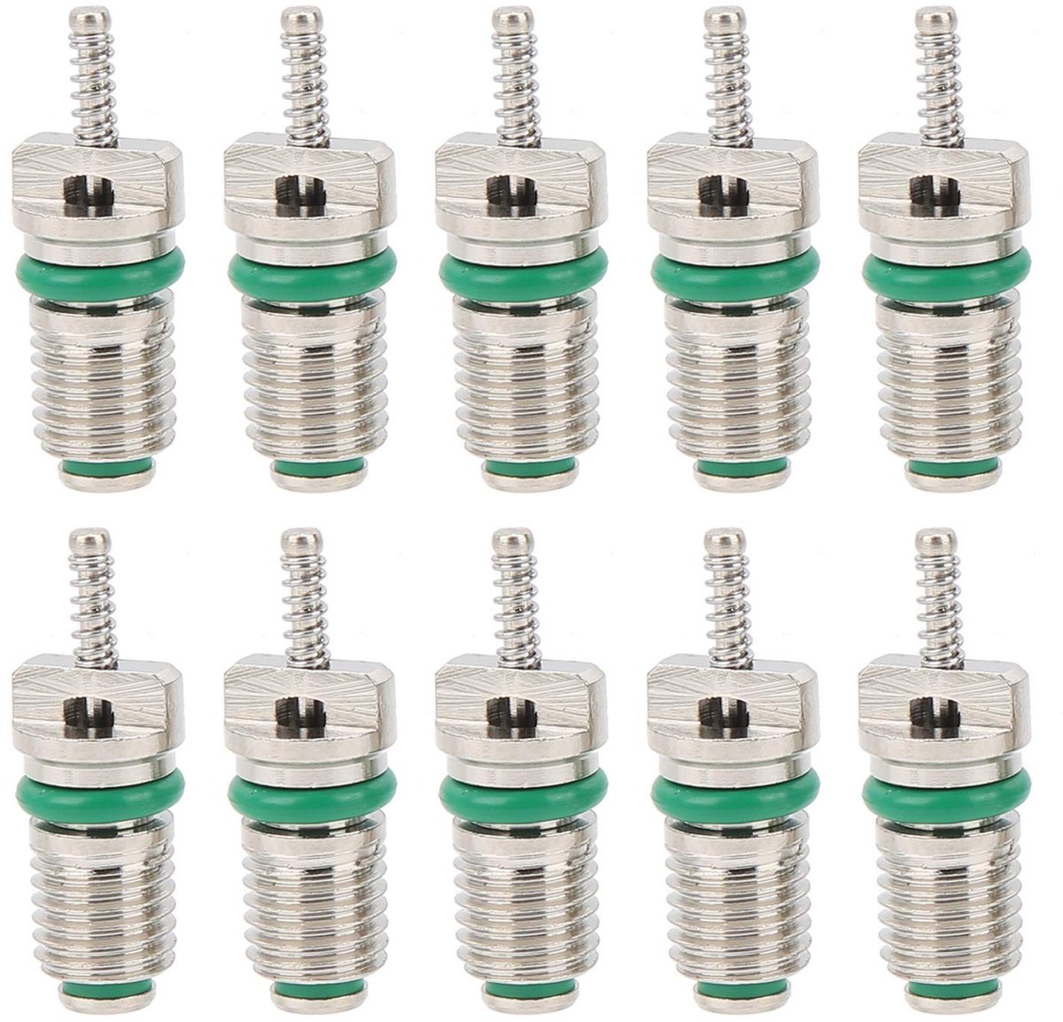 Dailygoods- Airconditioning Ventiel Hoge Drukbestendig - 10 Stuks - R134A Koelmiddel - Slijtvast ABS - Duurzaam - Eenvoudige Installatie - Ventielkern