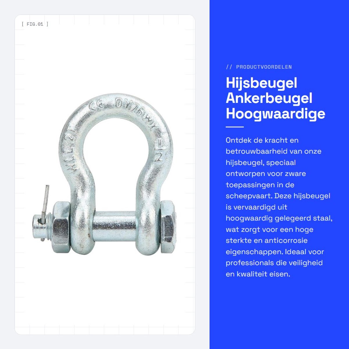 Dailygoods- Hijsbeugel - Gelegeerd Staal - Gegalvaniseerd - Anticorrosie - Hoogwaardige Sterkte - Veilig in Gebruik - Ankersluiting