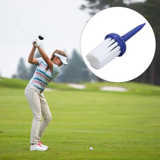 Dailygoods- Golf Tees 10 Stuks - Borsteltype - Duurzaam Kunststof - Lage Weerstand - Consistente Hoogte - Ideaal Voor Golftraining - Golfballen van Dailygoods — afbeelding 3