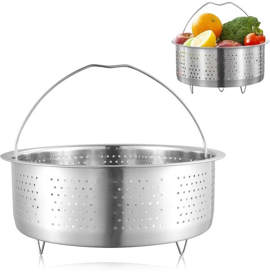 Dailygoods- Stoominzet 20 cm - Stoompan - Roestvrij staal - Kookpannen - Groenten stomen - Eieren stomen