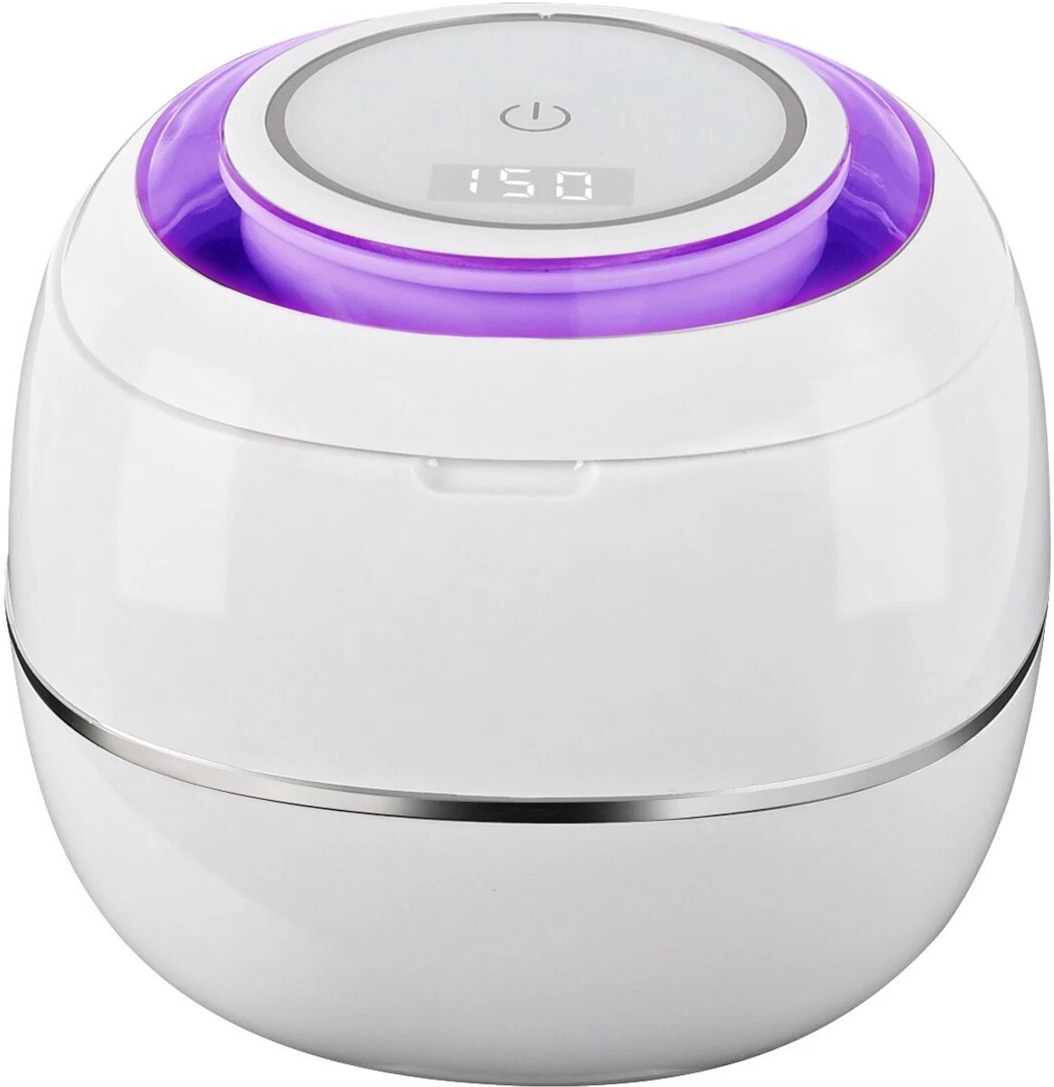 Ultrasoon Reiniger - Ultrasone Tandreiniger - 180ml - 2 Reinigingsstanden - Ultraviolette Desinfectie - Voor Sieraden ,Horloge, Kunstgebit - Wit