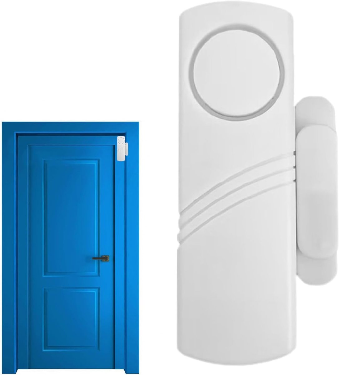 Deuralarm - Raamalarm - Huisbeveiliging - Snelle detectie - 15.8 x 9.2 x 2.8 cm - Wit