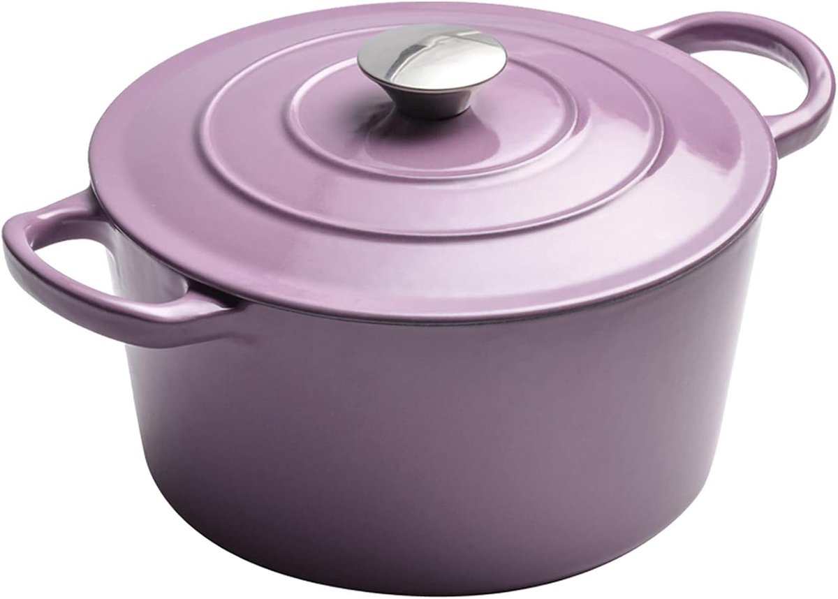 Keramische Braadpan Gietijzeren Pan Stoofpan Koken en Serveren Egaliseert Warmte 23 cm Gekleurd