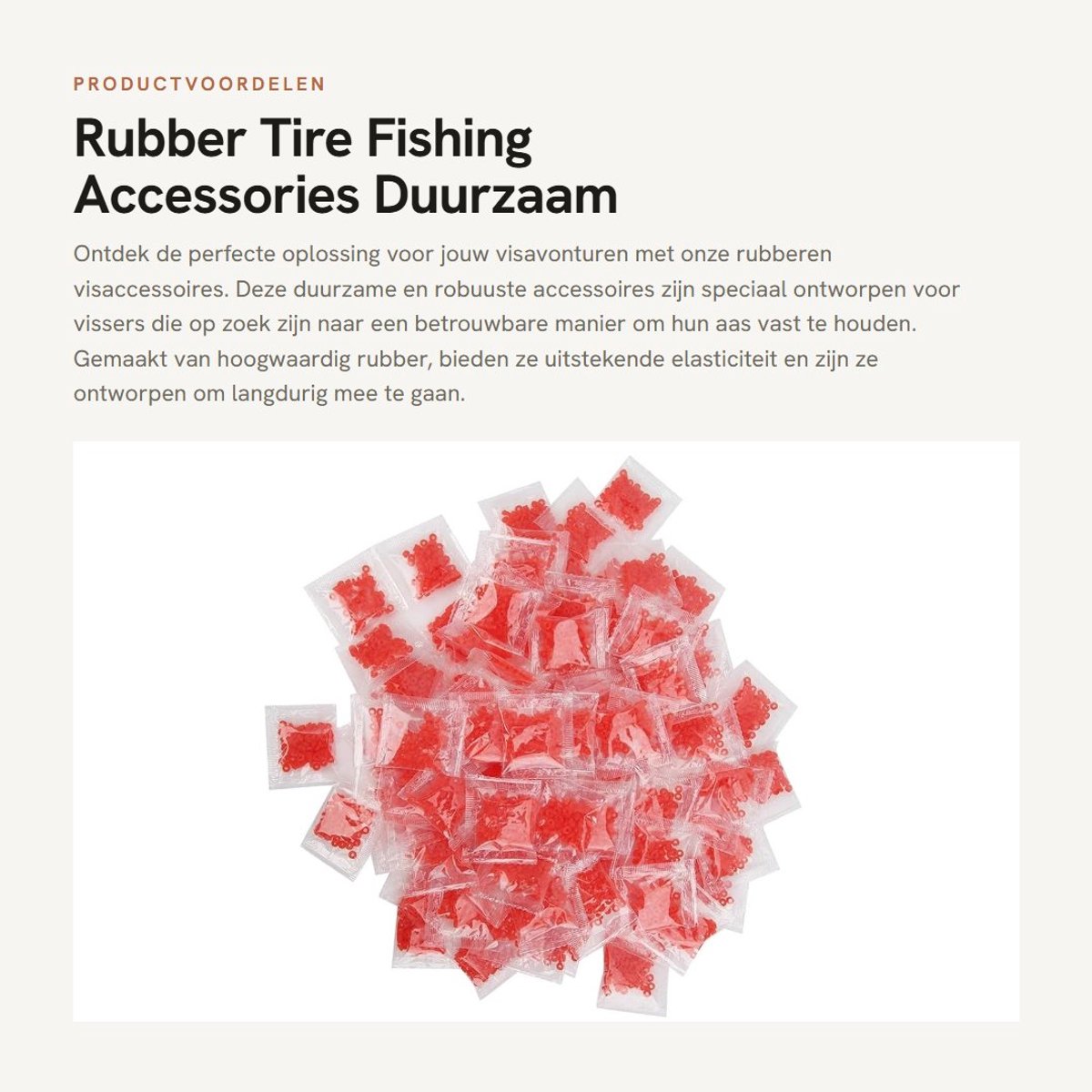 Dailygoods- Rubberband Hoogwaardige Kwaliteit - Bait Strip - Duurzaam - Lichtgewicht - 100 Stuks - Milieuvriendelijk - Aas