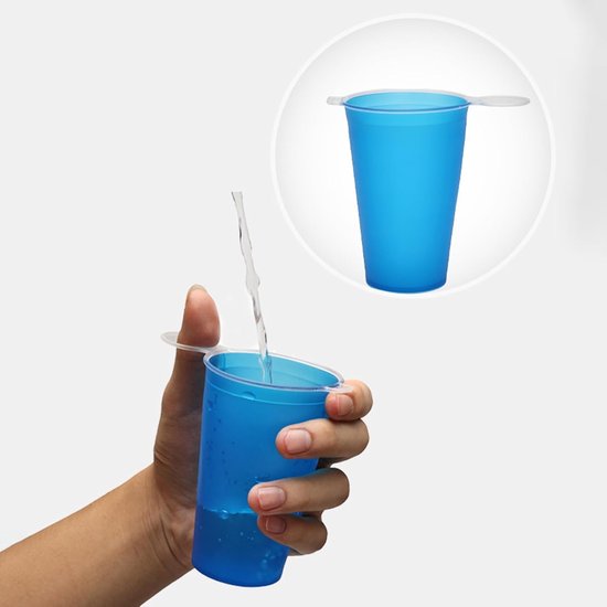 Opvouwbare Reisbekers - Drinkbekers Set - Outdoor Avonturen - Compact Lichtgewicht - 250 ml - Donkerblauw — afbeelding 5