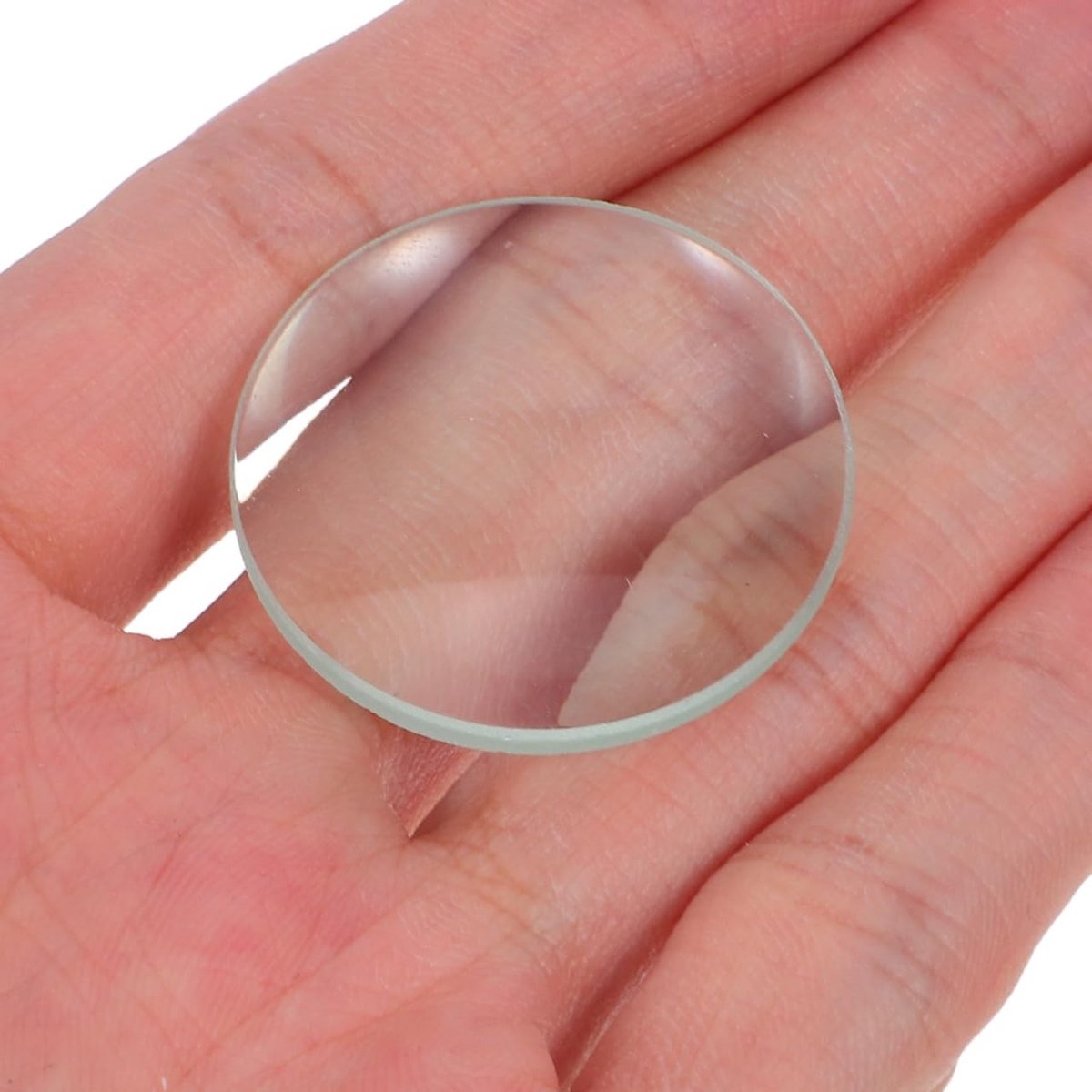 Dailygoods- Dubbele Bolle Lens 100mm - Kristalhelder Optisch Glas - Ideaal voor Klaslokaal - Nauwkeurig Geslepen Randen - Perfect voor Experimenten - Optische Lens