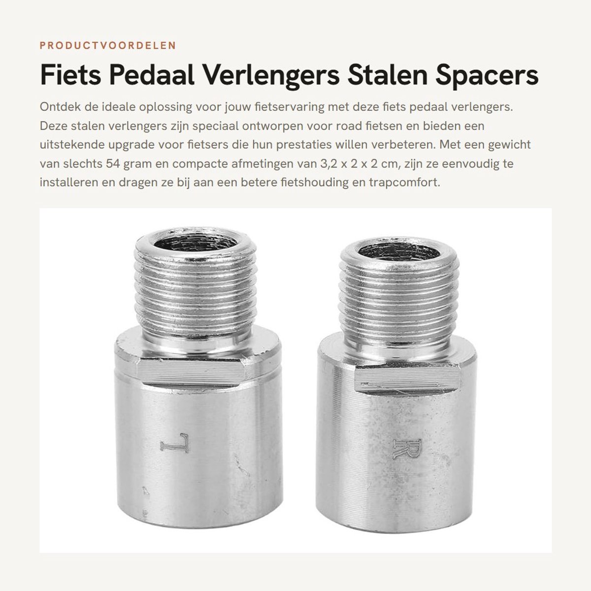 Dailygoods- Pedaalverlengers Stalen - 1 Paar - Fiets/Spacers - 9/16 Inch - Geschikt voor BMX/Cruiser - Hoogwaardige Kwaliteit - Fietsverlengers