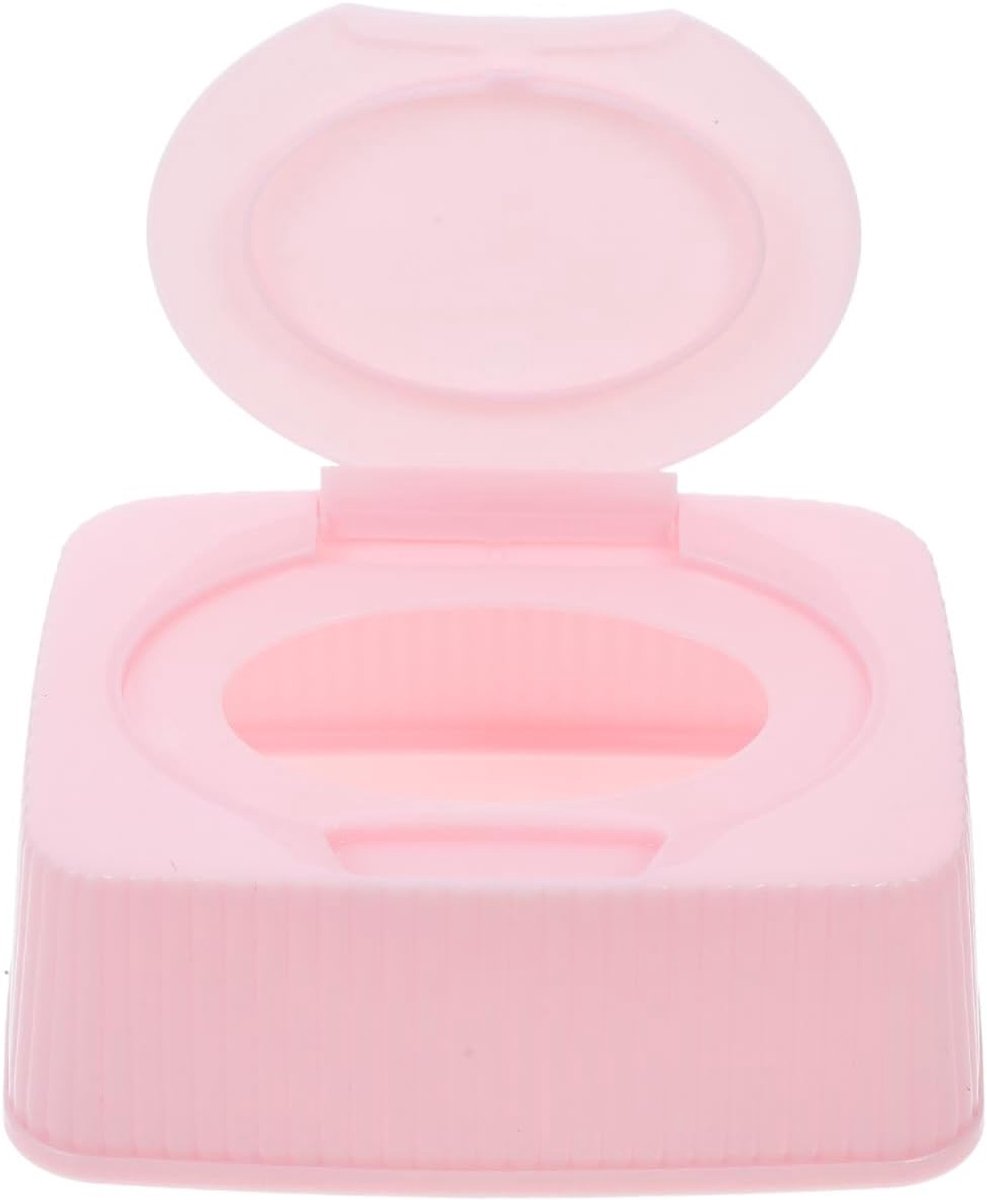 Wipes Opbergdoos - Babydoekjes Houder - Hygiënisch Opbergen - Praktisch Pull-out Mechanisme - 13 cm - Roze