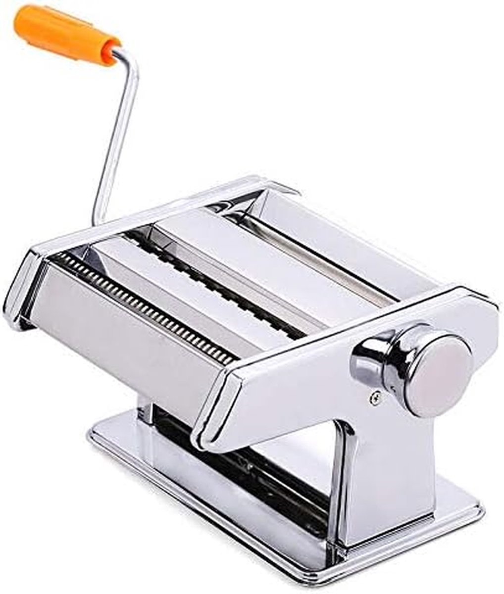 Handmatige Pastamachine Noodle Maker Thuis Pasta Maken Roestvrij Staal 18.3 x 18.3 cm Zilver