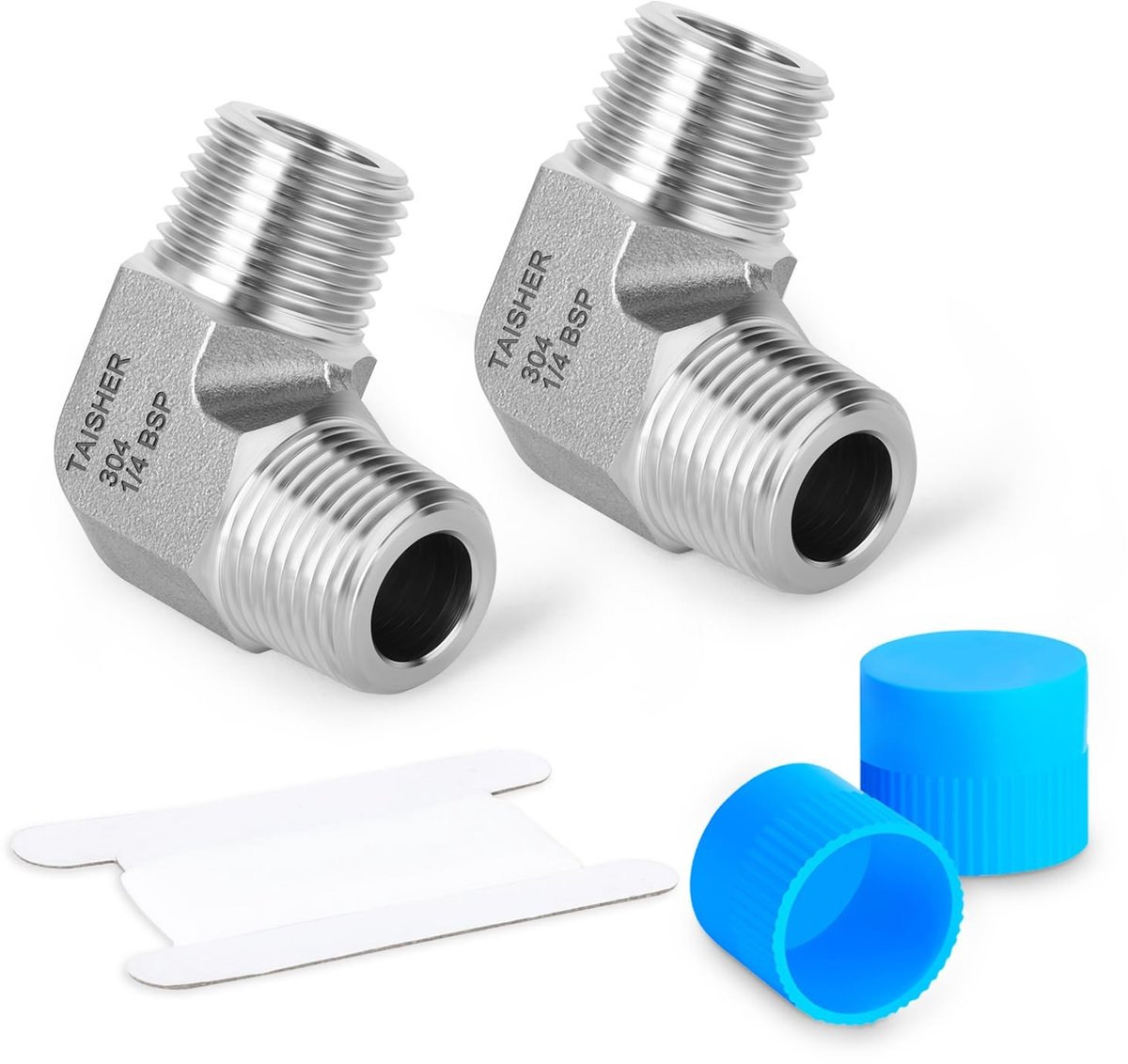 Cosensi - 90 Graden Elleboog - 1/4 Inch - Hoogwaardige Adapter - Staal - Fitting voor Pijpleidingen - 2 Stuks - Geschikt voor Diverse Toepassingen