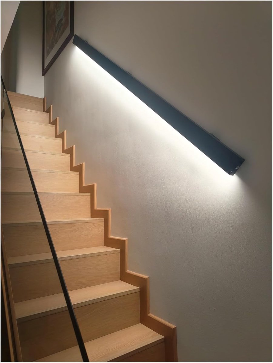 LED Verlichte Leuning - Wandmontage Trap - Veilige Trappen - Geïntegreerd LED - 100cm - Aluminium