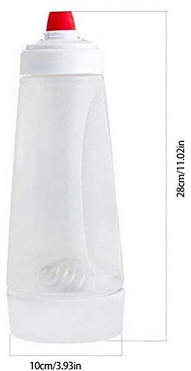 Beslag Dispenser Mixer - Beslag Mengbeker - Bakken Maken - Ingebouwde Blender Bal - 32 cm Hoog - Transparant — afbeelding 3
