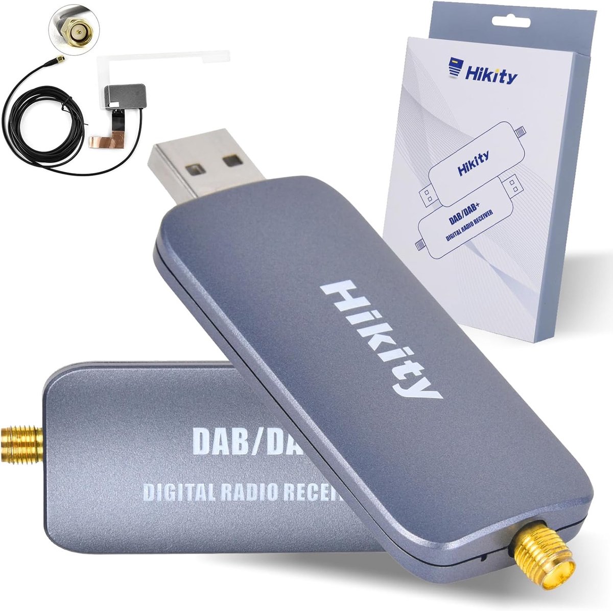 Auto Antenne Adapter - Dab Ontvanger - Digitale Radio - Android Compatibel - 3 Meter Kabel - Zwart