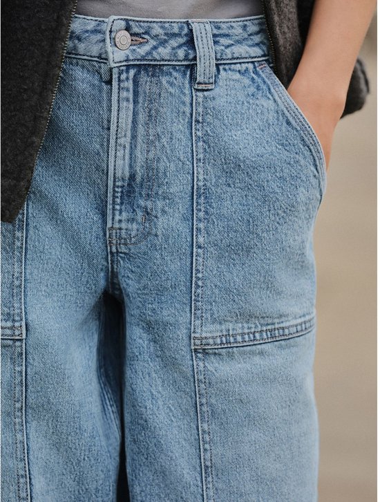Next - Dames - Petite Carpenter enkeljeans met rechte pijpen - Petite - Blauw