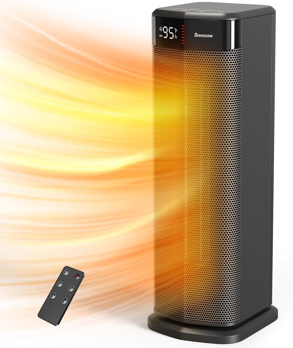 Elektrische Kamerverwarming - Verwarming Binnen - Snel Ruimte Verwarmen - PTC Keramisch Element - 1500 W - Zwart