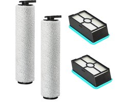 Dailygoods- Accessoireset voor Bissell CrossWave HF2 - 2 Borstelrollen - 2 HEPA-filters - Reserveonderdeel - Nat- en droogstofzuiger - Microvezel voor harde vloeren - Stofzuigeraccessoires