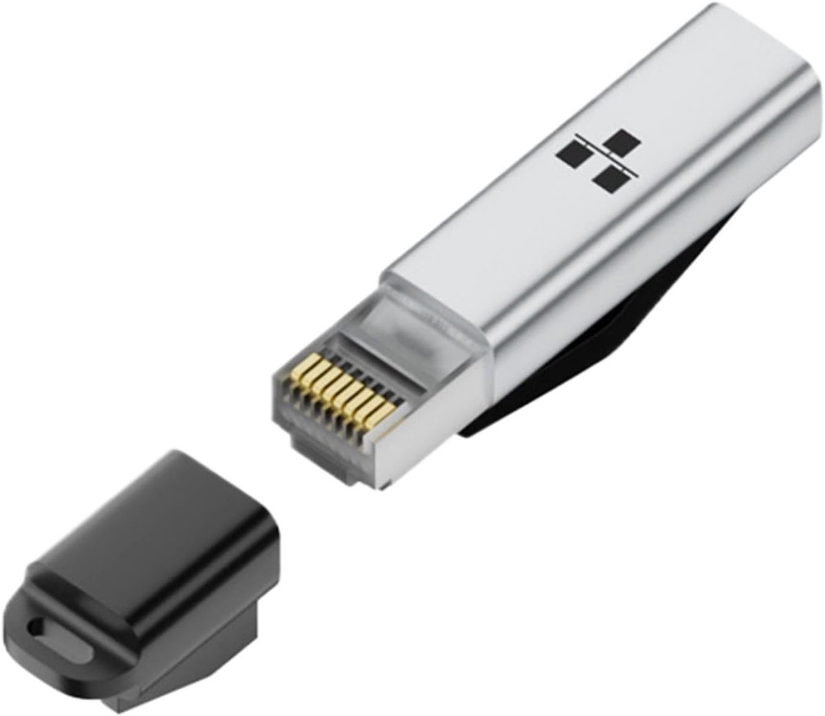 USB C Ethernet Adapter - TypeC RJ45 Connector - Stabiele Internetverbinding - Aluminium Behuizing - 19 g - Grijs